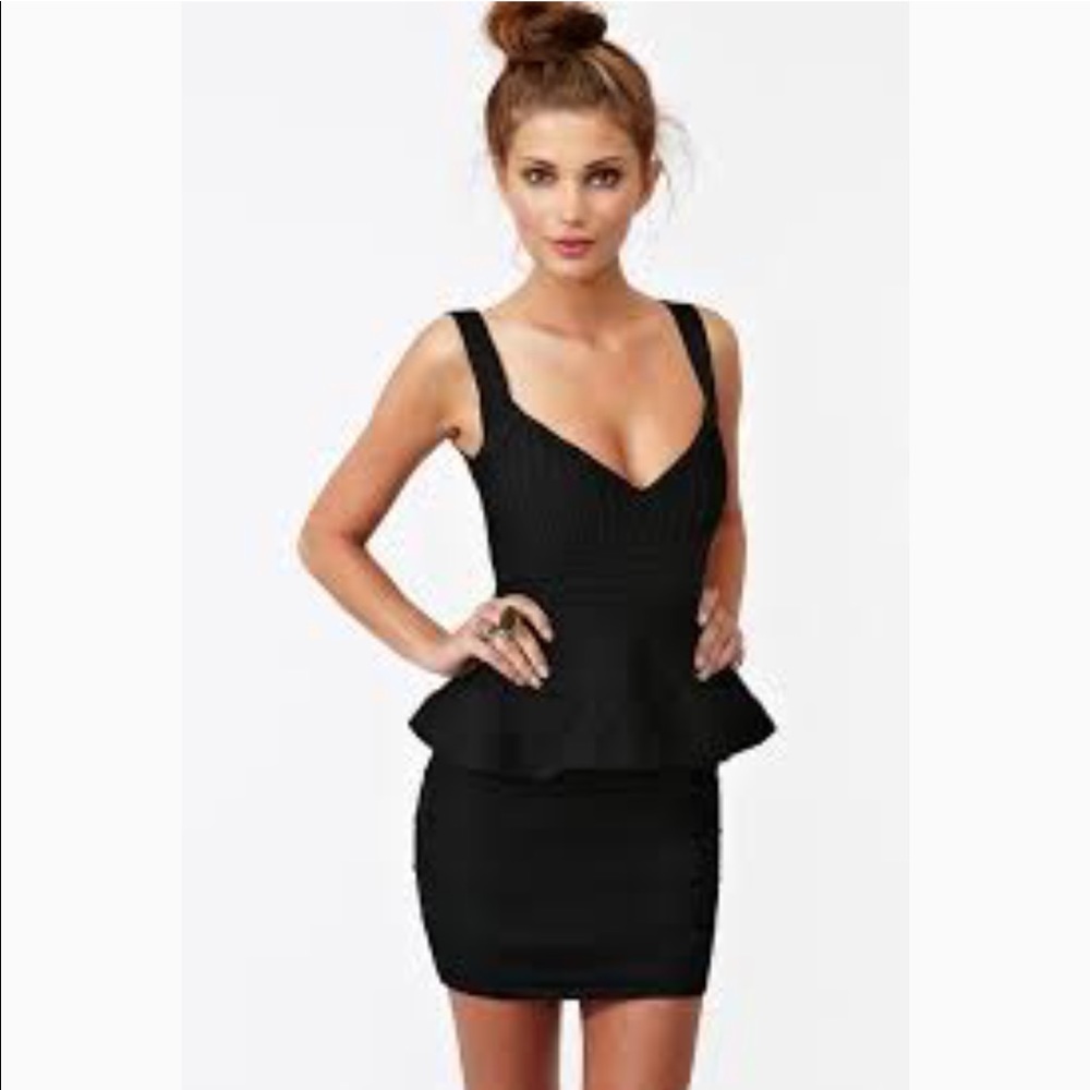Nasty Gal Peplum Bodycon Dress